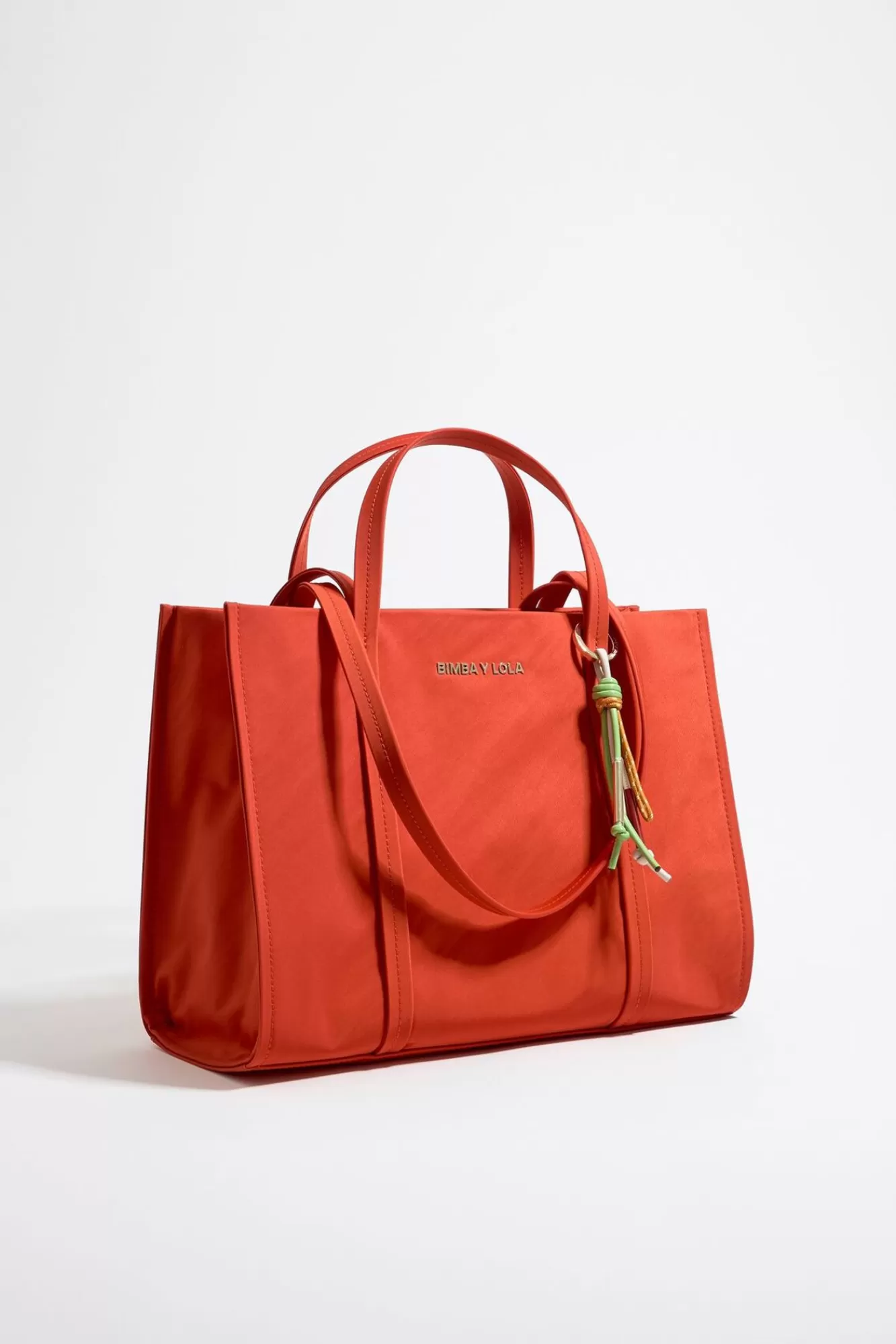 BIMBA Y LOLA Bolso Shopper Grande Nylon Coral Flash Sale