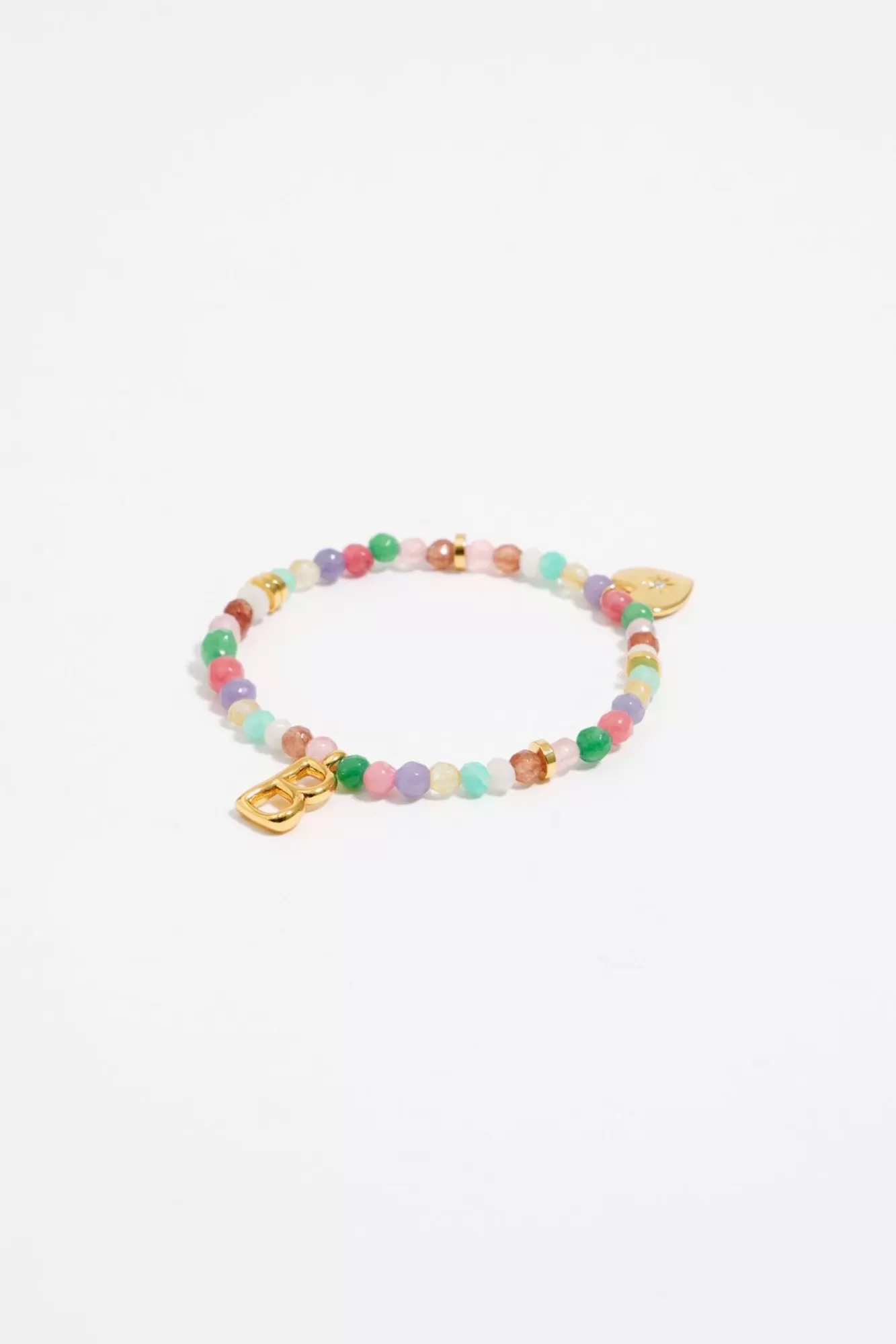 BIMBA Y LOLA Pulsera Letra B Piedras Multicolores Hot